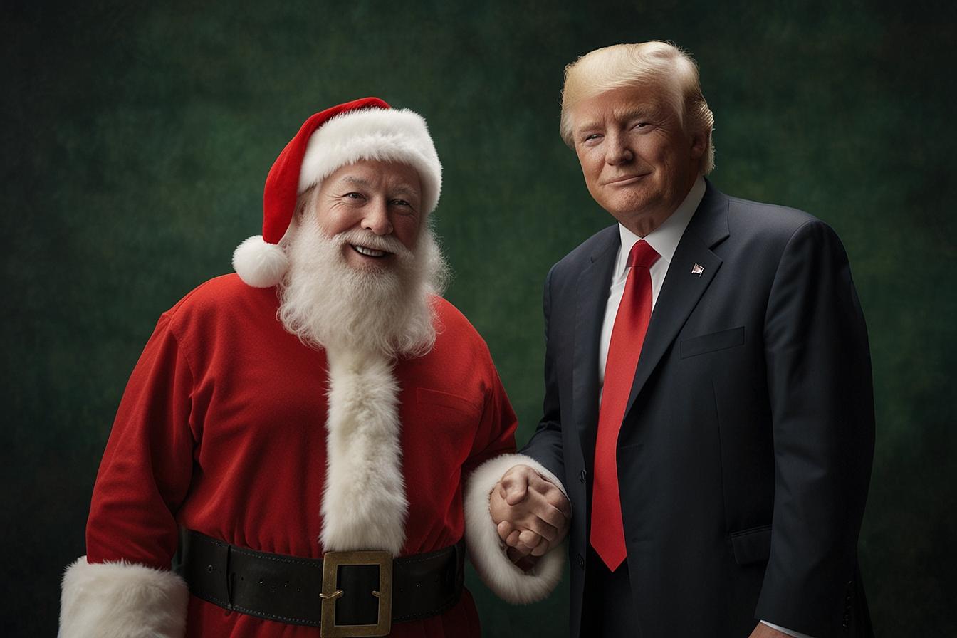 Santa Cluse with Donald Trump